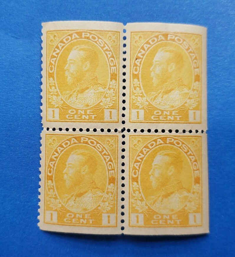 Canada Stamps, Scott 105 MNH Block