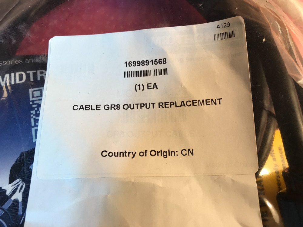 Midtronics A129 GR8 Charge Engine Output Replacement Cable