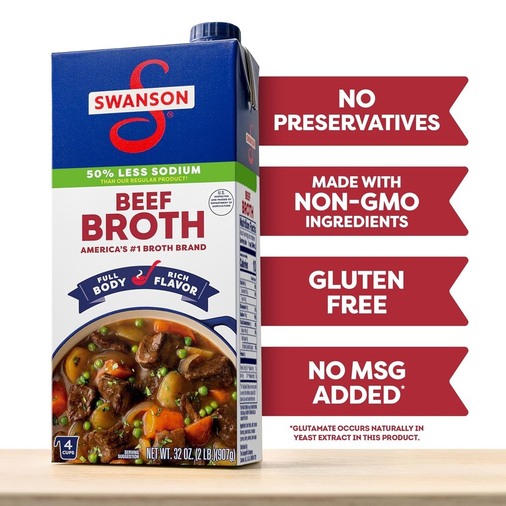 Low Sodium Beef Broth 32oz Cooking Base