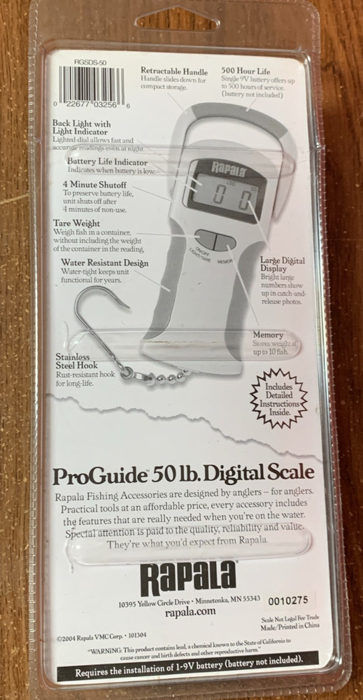 Rapala ProGuide 50lb Digital Scale NOS FS