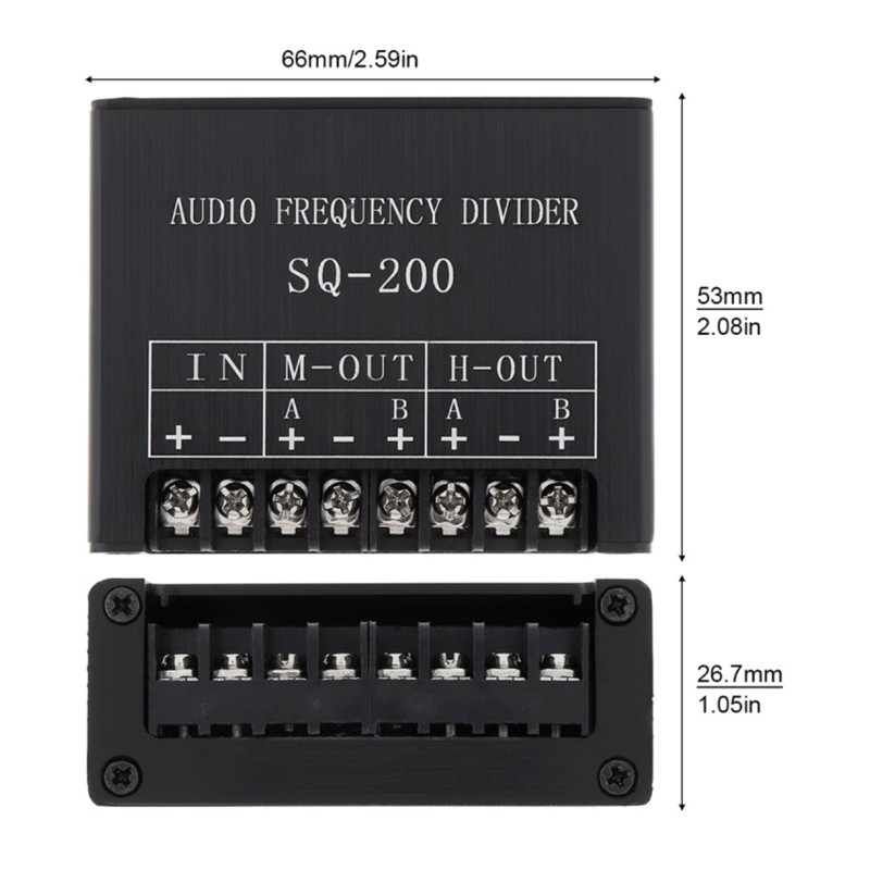 Portable SQ200 Midrange Speaker Crossover Adjustable Audios Frequency Divider