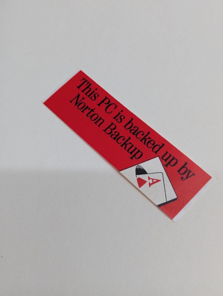 The Norton Backup 5.25" Floppy Discs IBM 1989 PC Computer Program Software