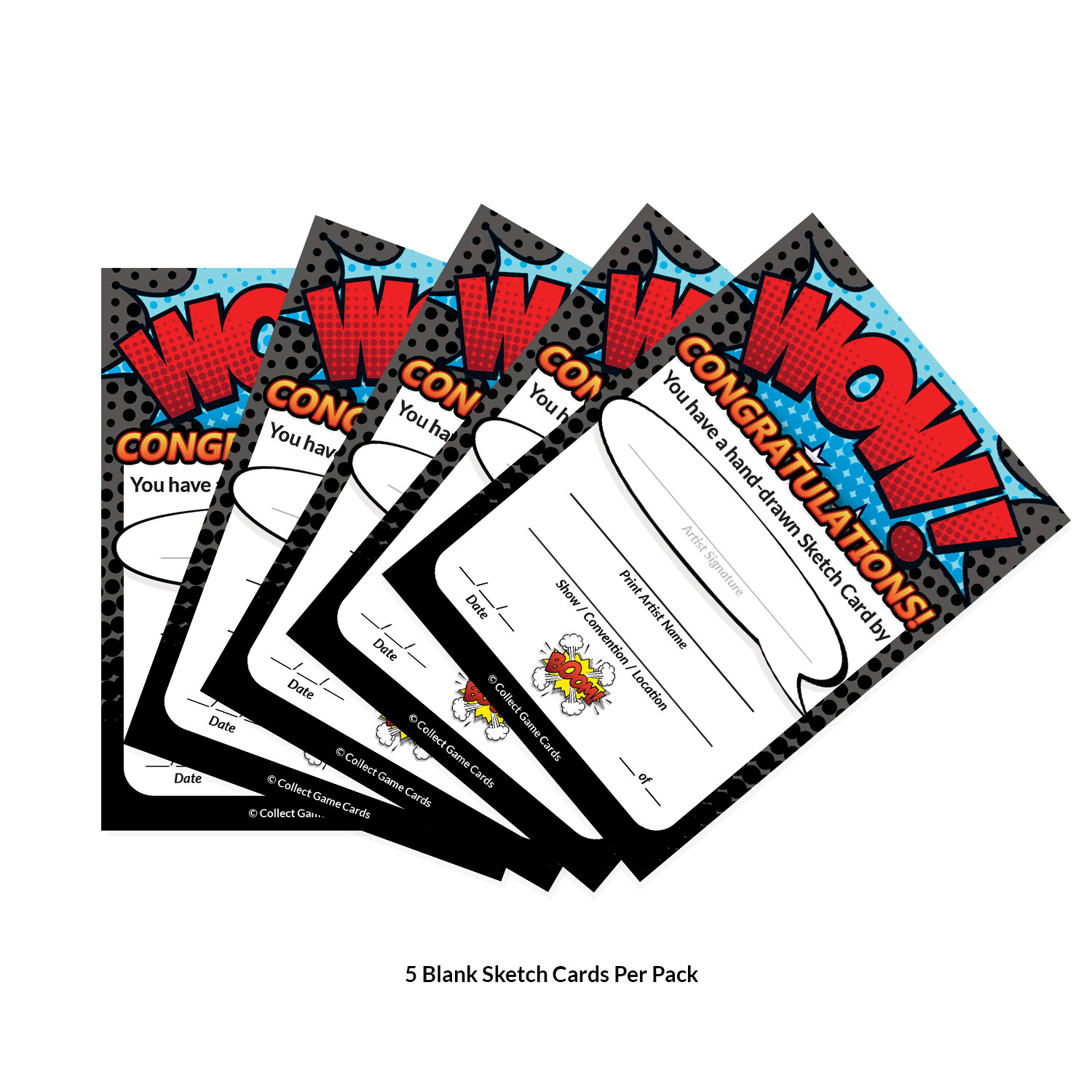 🔥Premium Artist Sketch Blank Trading Cards 2.5"x 3.5" - 32pt Thick - 5 Cards🔥