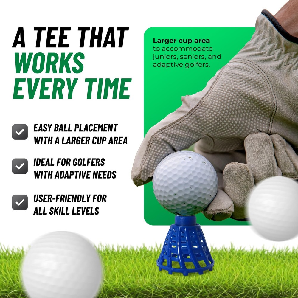 BirTee Golf Tees - PRO Speed Plus with Flexibility & Durability - 8 Pack. Ind...