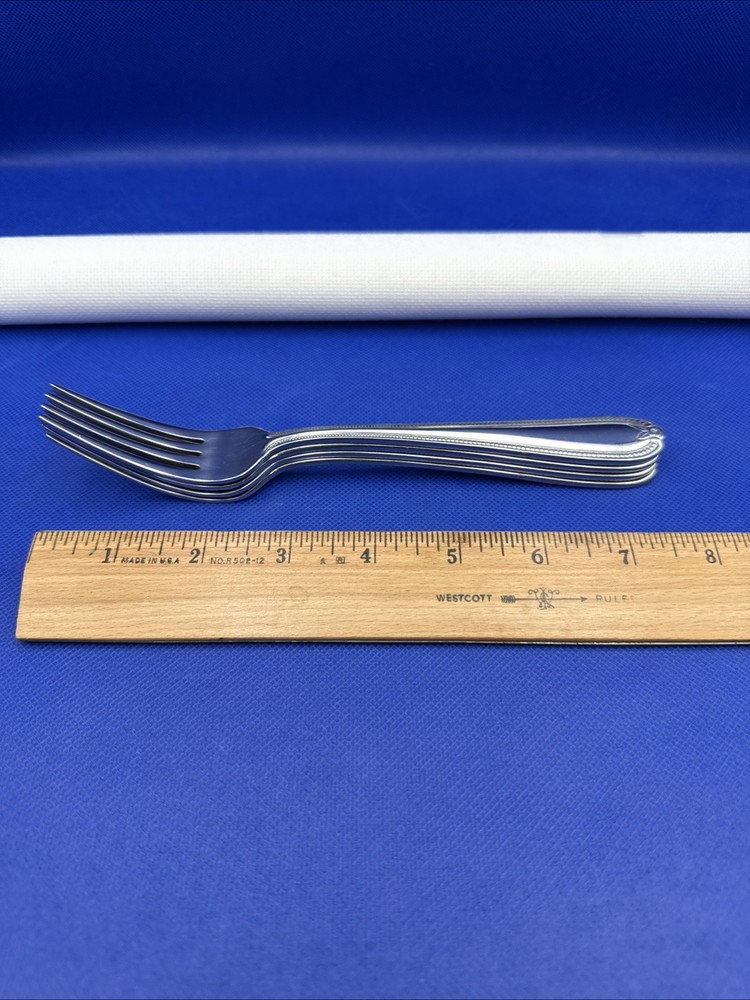 Temp-Tations OLD WORLD BEAD Dinner Fork Stainless Round Tip Silverware Flatware