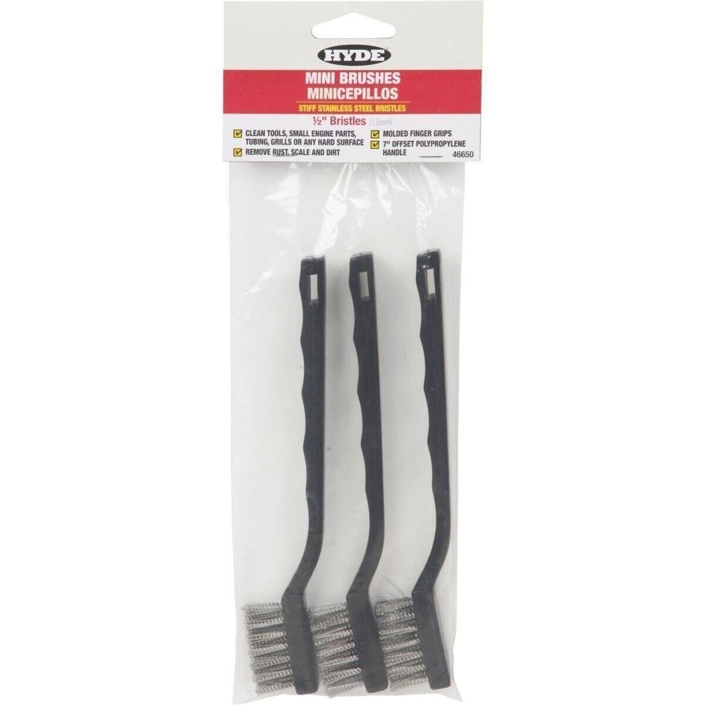 Hyde 3Pk Mini Ss Brush