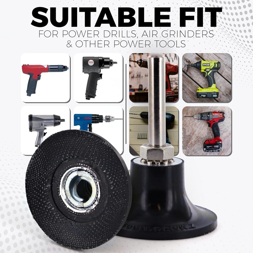 Medium Grit 2-Inch Disc Holder for Die Grinders – Quick Change Convenience
