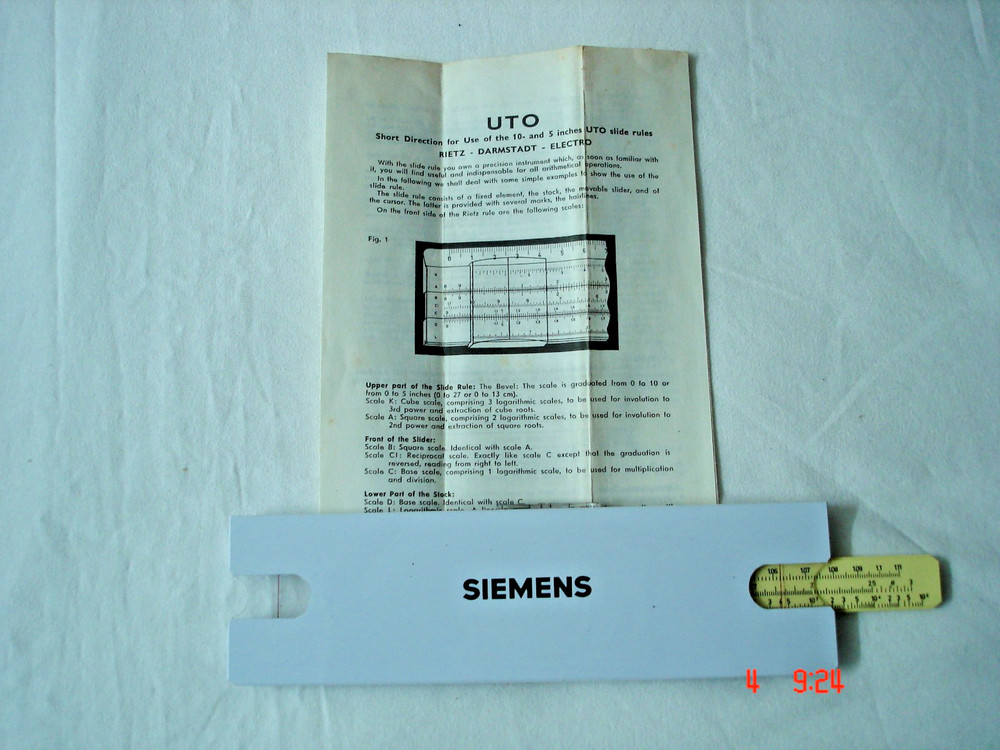 Slide Rule Siemens