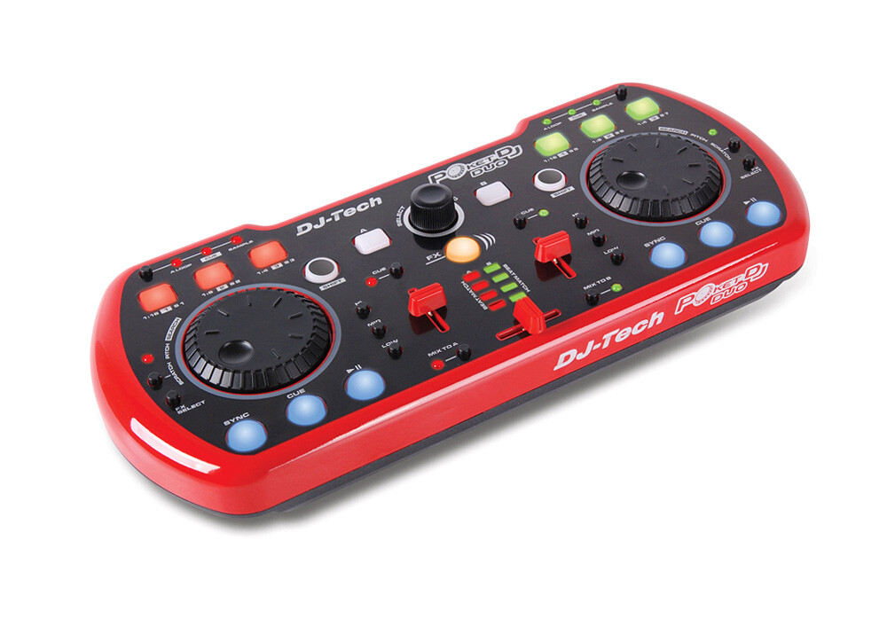 DJ Tech - PocketDJDuo - USB DJ MIDI Controller with Integrated Soundcard