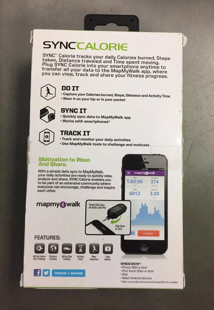 Synccalorie All Day Activity Tracker - Sealed Box Sport Line