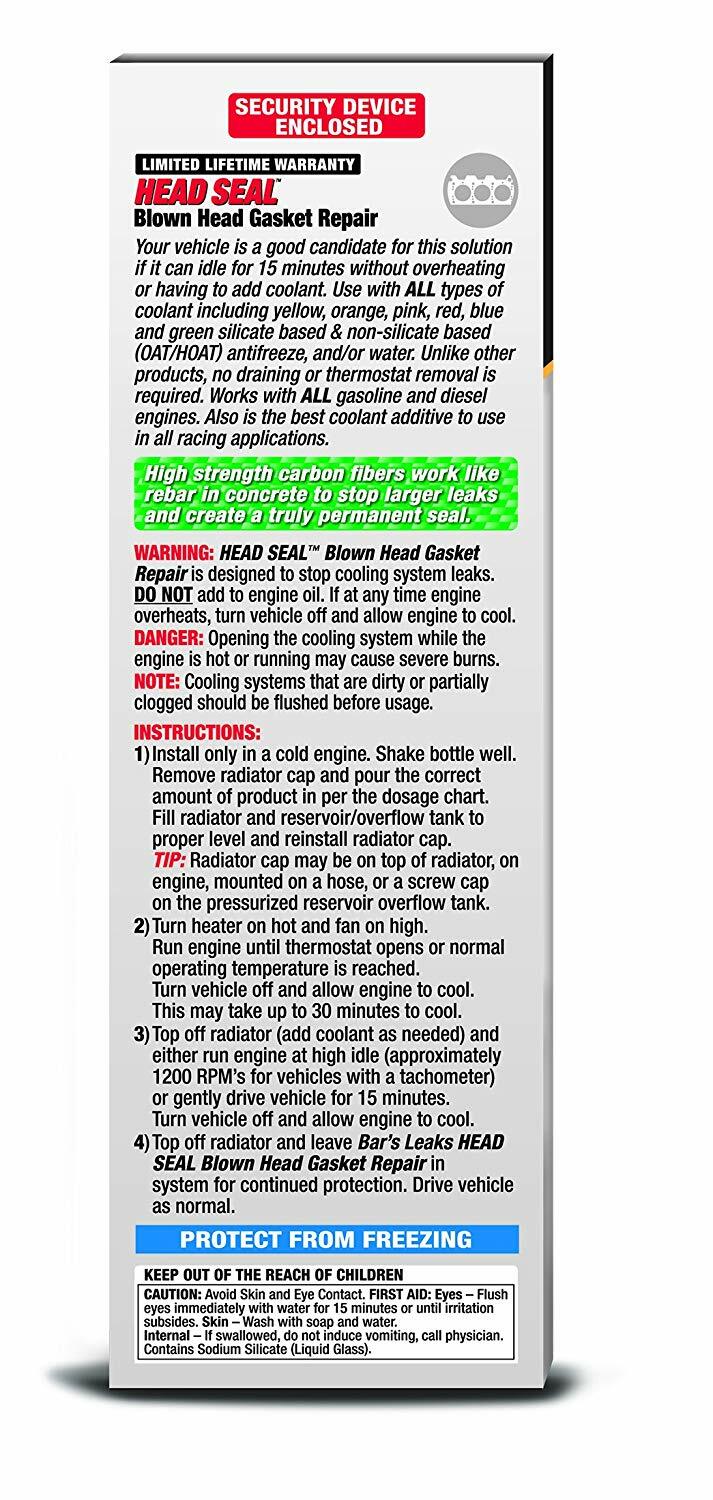 Bar's Leaks HG-1 HEAD SEAL Blown Head Gasket Repair