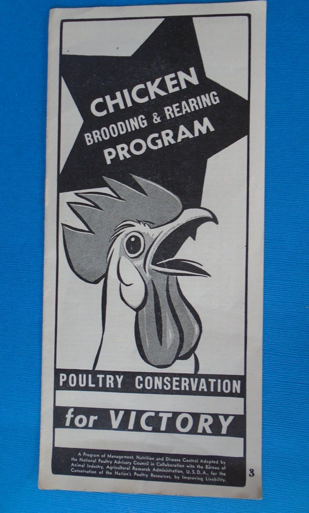 WWII Chicken brooding & Rearing Program for Victory brochure