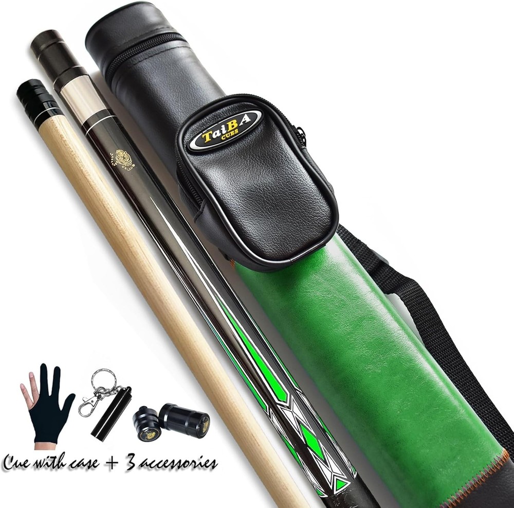 Maple Pool Cue Stick + Hard Case Bundle