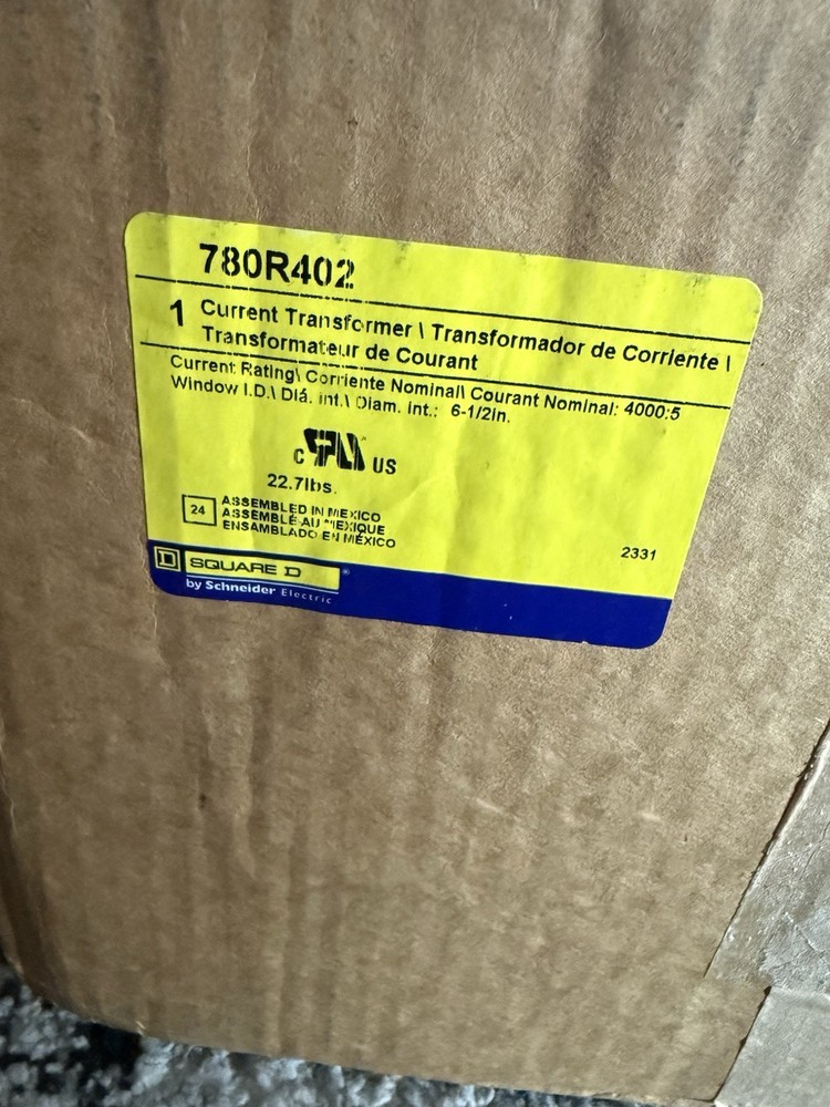 SQUARE D CURRENT TRANSFORMER 780R402