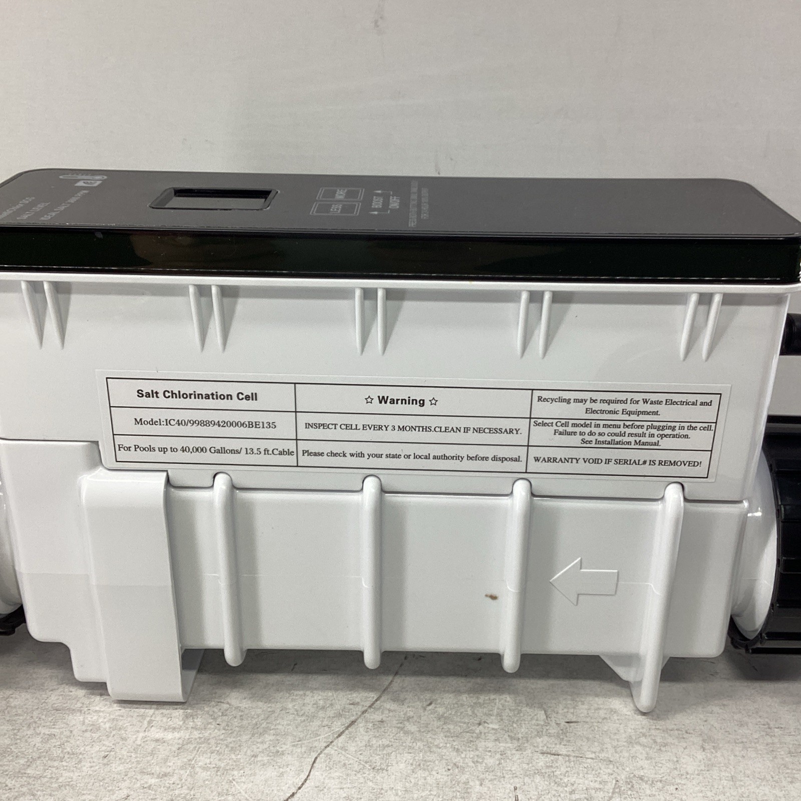 Salt Water Pool Chlorinator System Inline Salt Chlorine Generator w/ Flow Switch