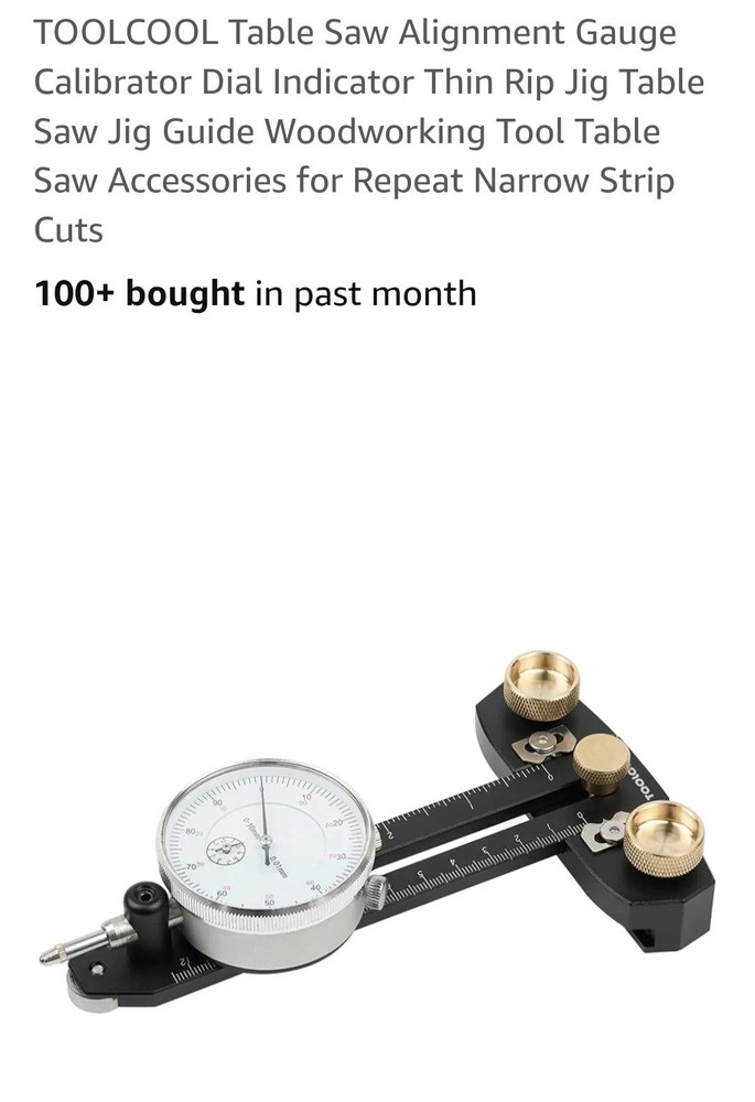 Table Saw Dial Indicator 0.01 mm Accuracy Table Saw Alignment Gauge Calibrator❂
