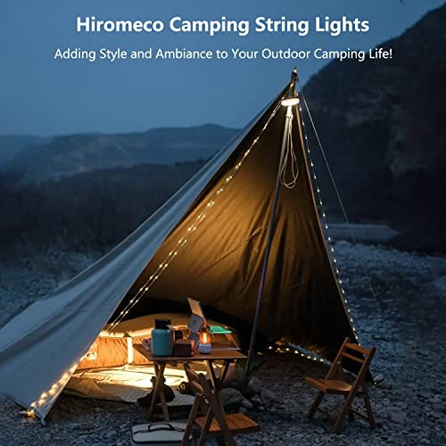 Camping Lights String, Outdoor String Light with 5 Lighting Modes, Quick 32.8ft