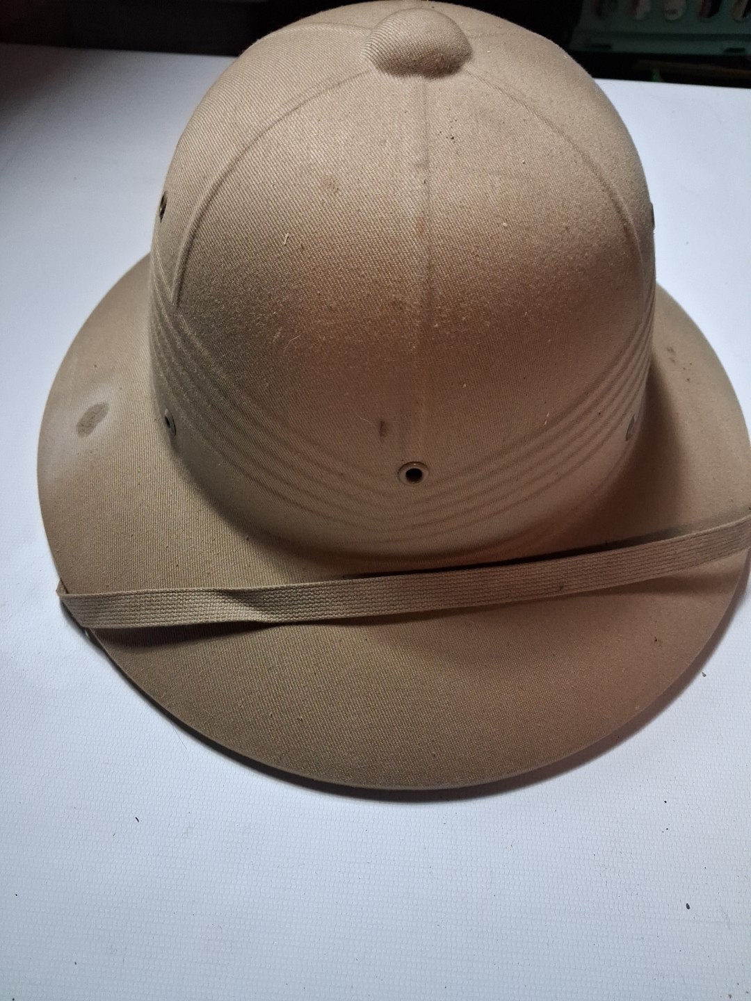 Vintage 1960's Vietnam War Era Pith Helmet Sun DSA-100-4036 - With Liner & Strap