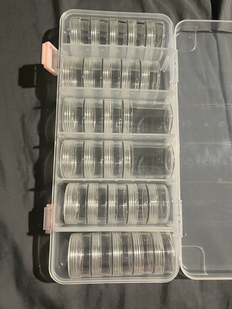 Clear Plastic Bead Storage Organizer Box with Multi-Compartments COMES WITH 2!!!