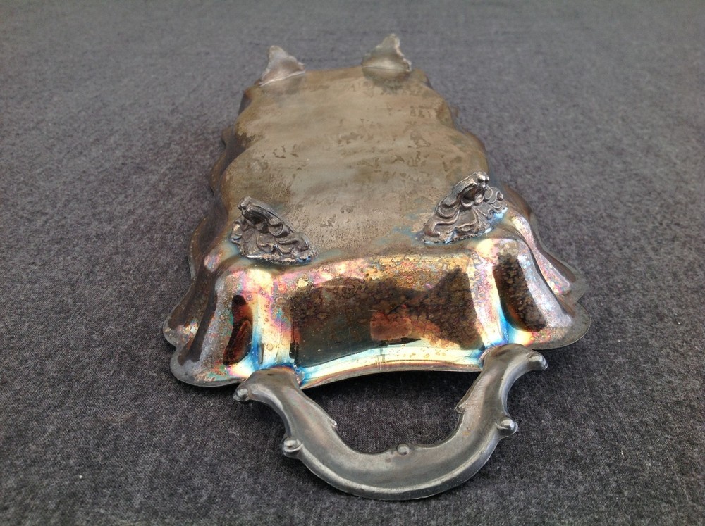Eales 1779 Silverplate Footed Bread Serving Tray
