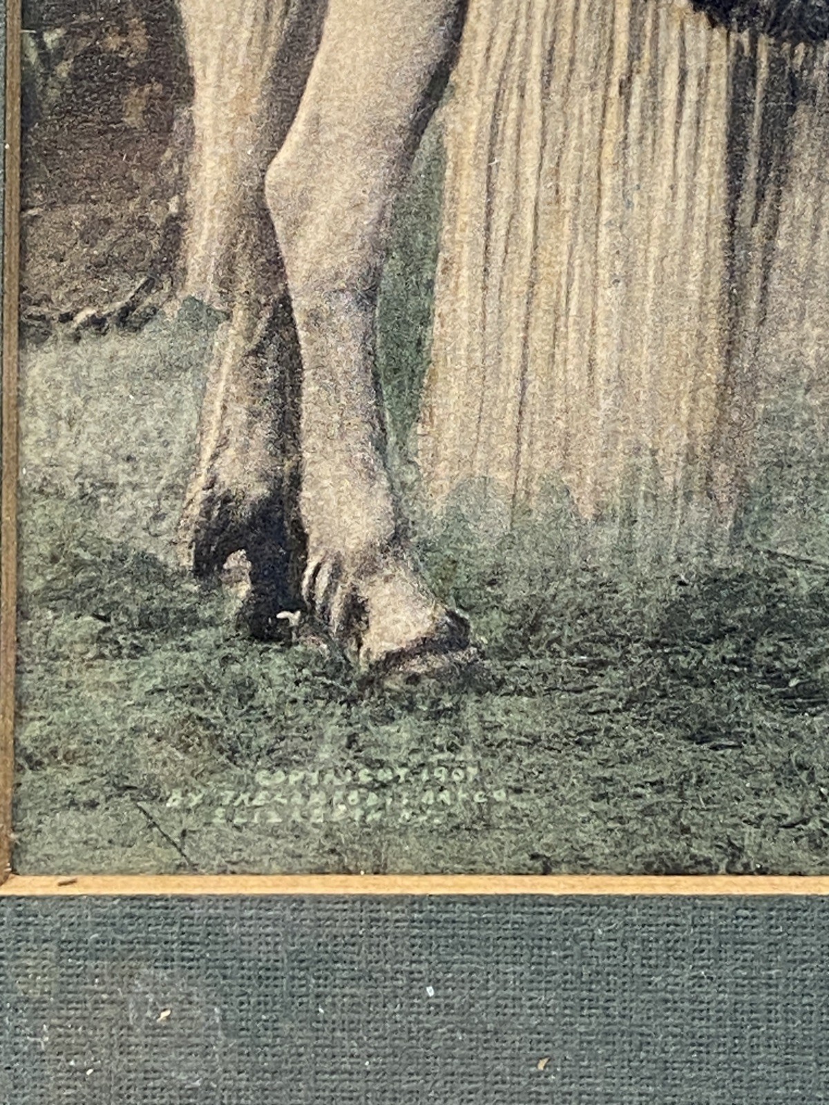 Hand Tinted Native American Photograph- Arts and Crafts Frame: Circa 1900s