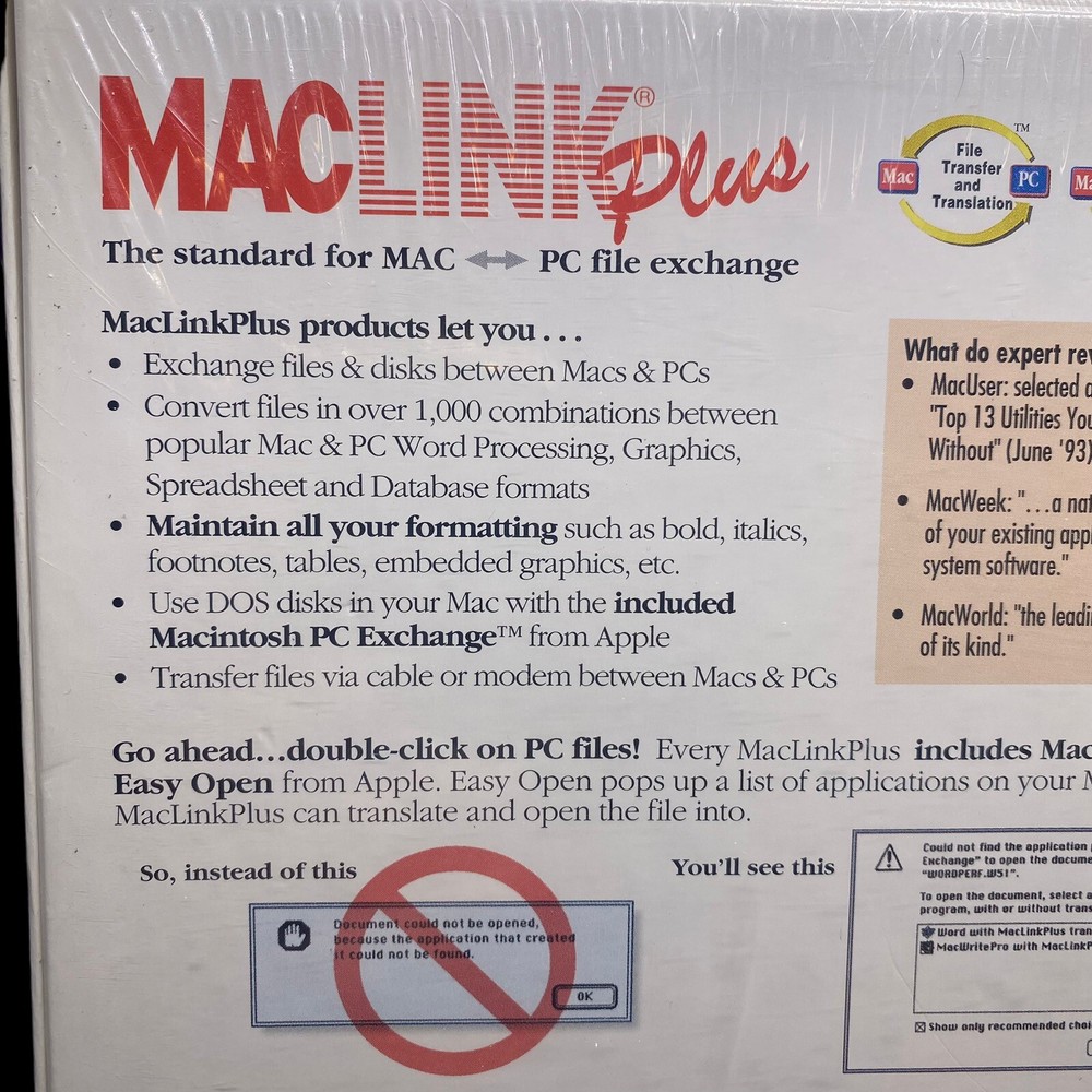 DATAVIZ MACLINK Plus Translators Pro PC File Exchange SEALED NEW