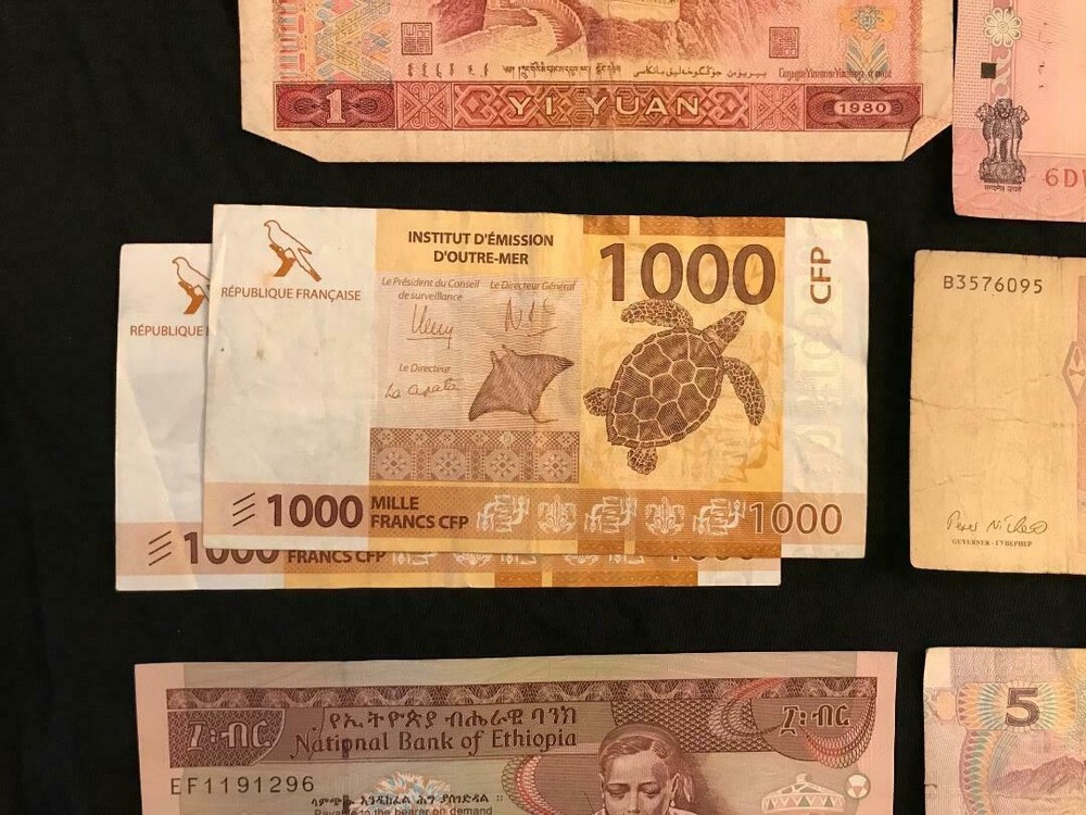 rare paper currency from several countries