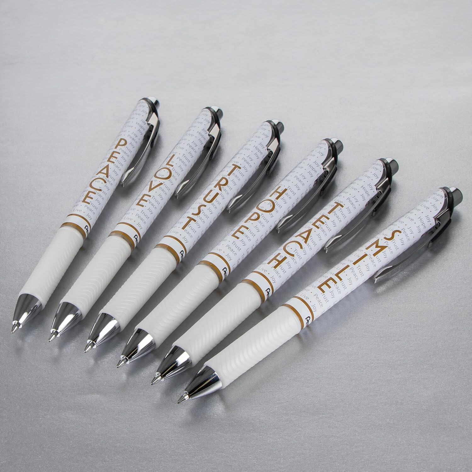 Pentel® EnerGel™ Inspire Pens, Medium Point, 0.7 mm, Black Ink, Pack of 6 pens