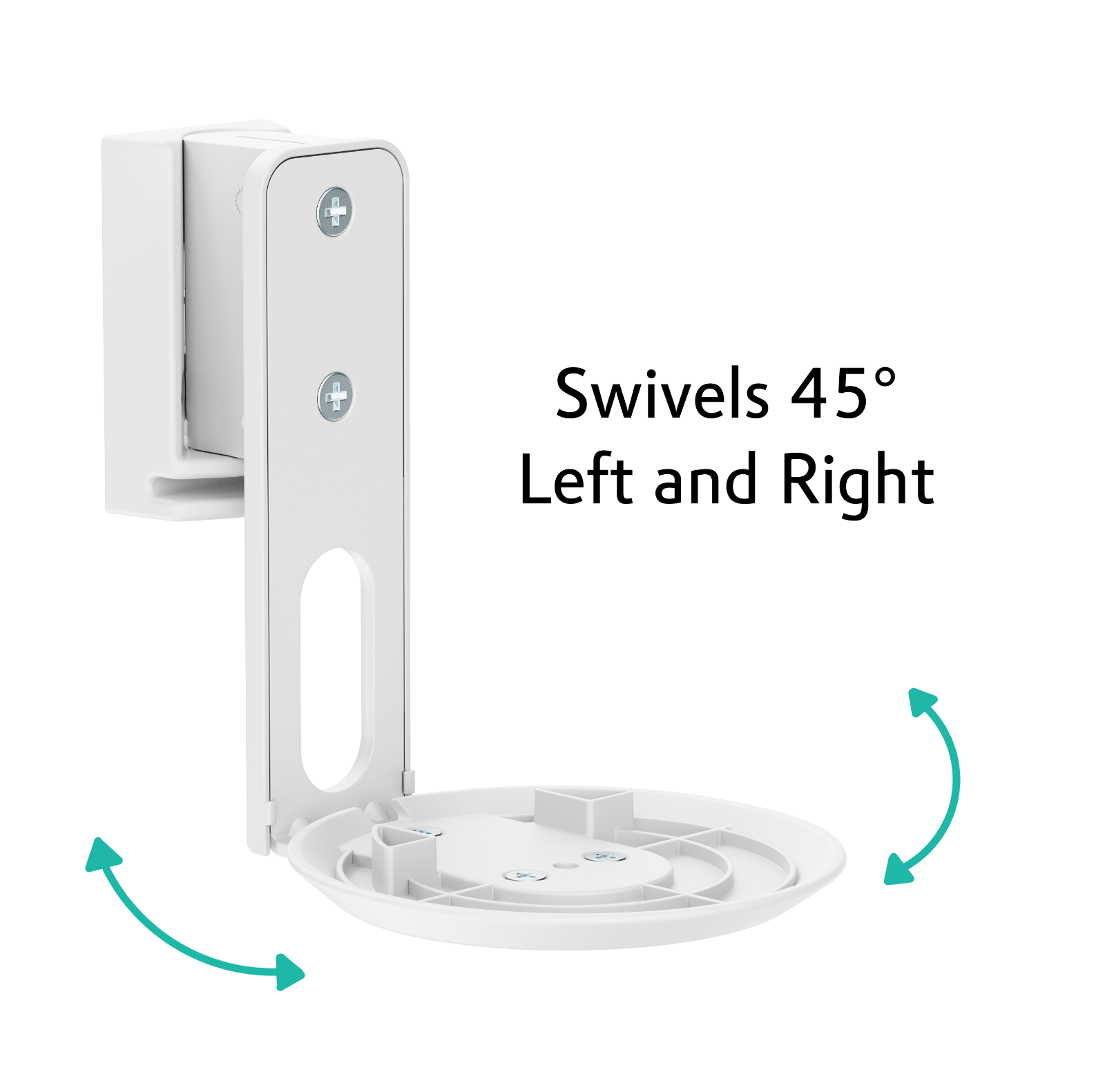 ynVISION Adjustable Wall Mount Compatible with Sonos ERA 100 - White - 2 Pack