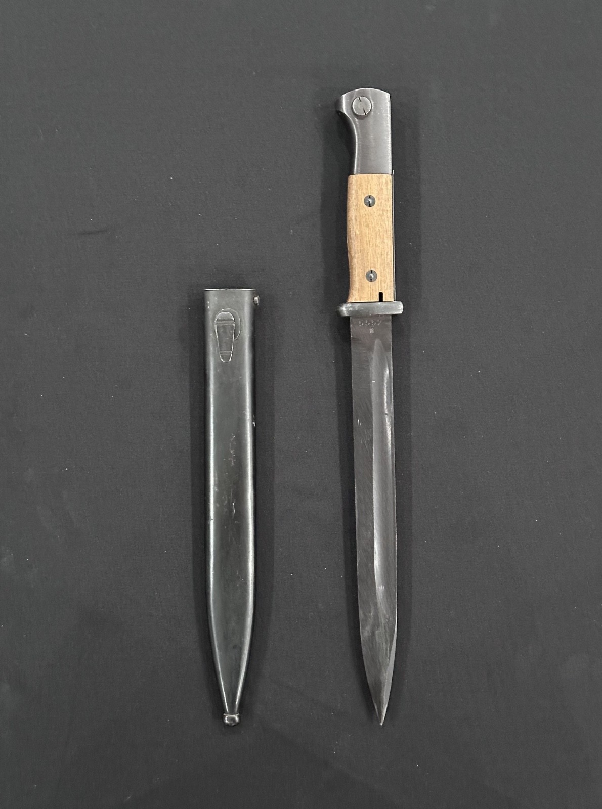 World War II German Mauser K98 Bayonet & Scabbard Solingen, E. & F. Horster MFG