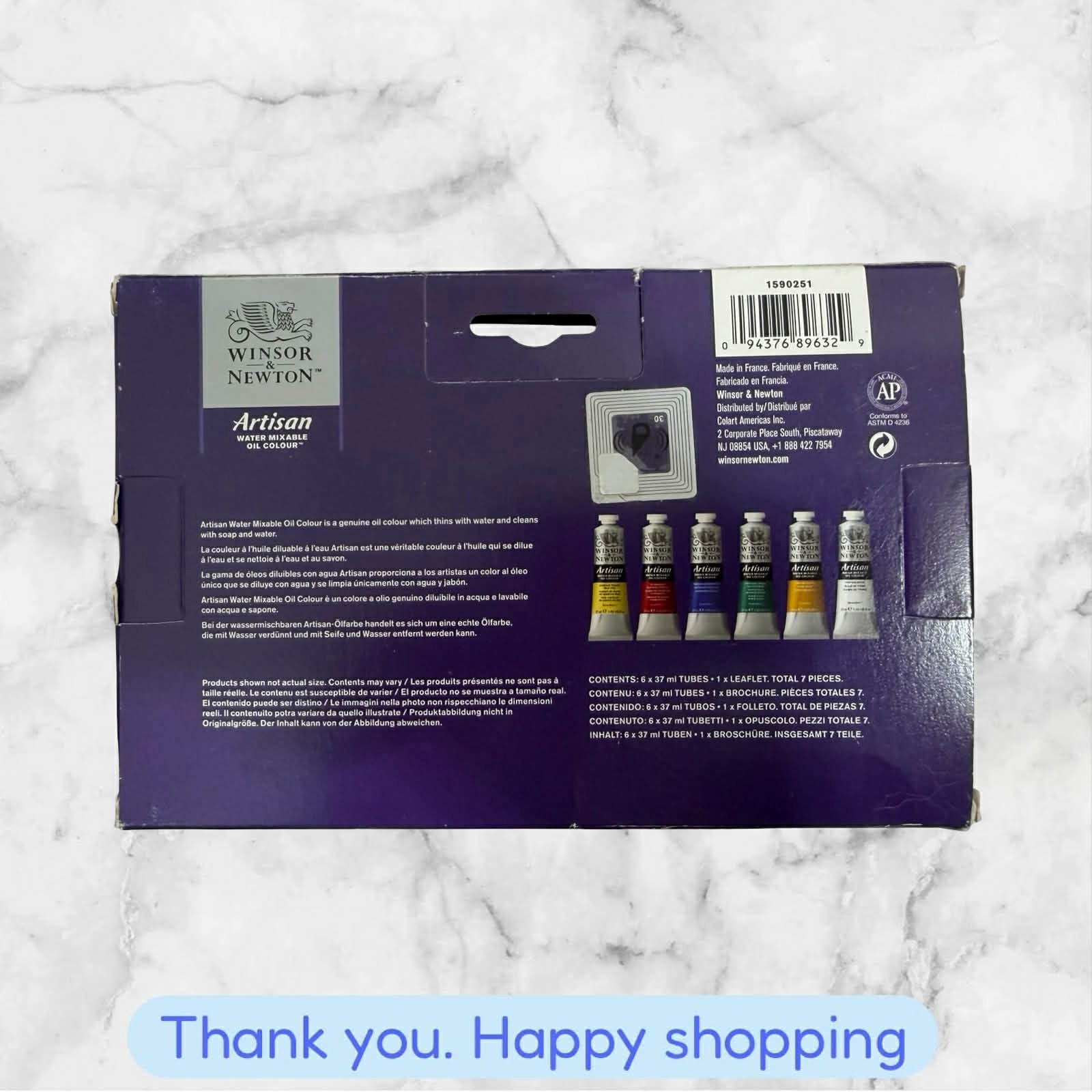 Winsor & Newton Artisan Water Mixable Oil Colour Beginners Set Six 37ml NEW SHIP