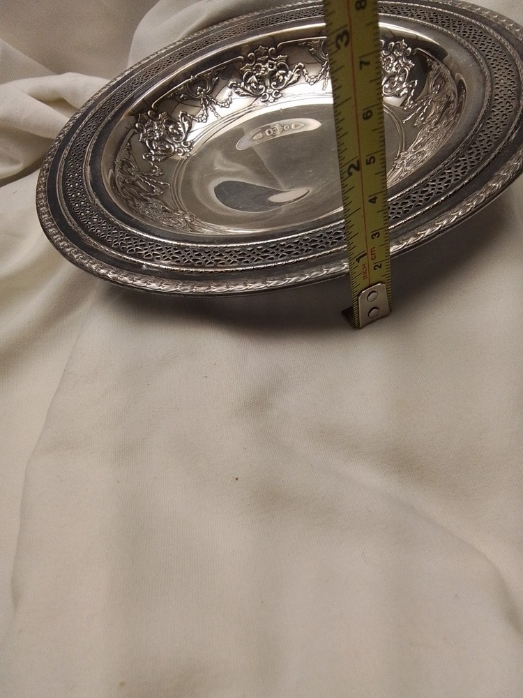 Vintage International Silver Co Silverplated 8" Bowl With Pierced Rim