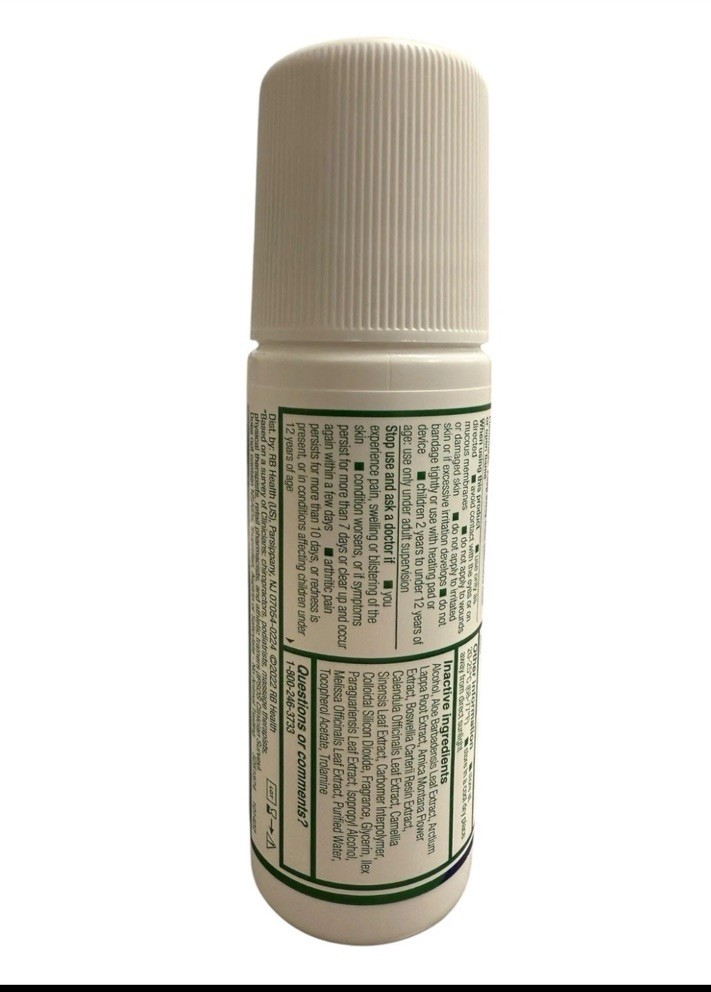 3 X Biofreeze Menthol Overnight Roll-On Pain Relieving Gel 2.5 FL OZ. Free Ship