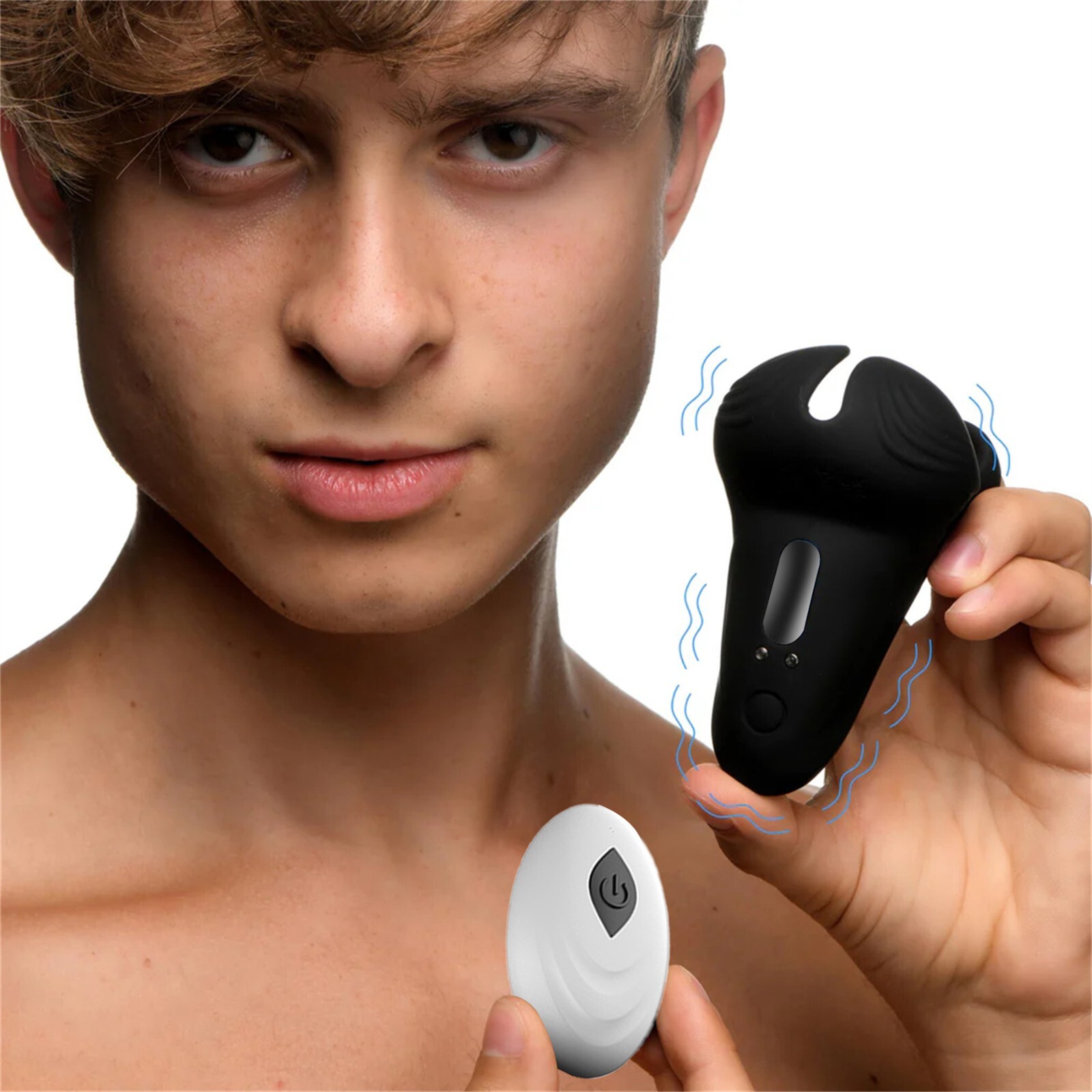 Vibrating Cock Ring Balls Massager Penis Vibrator with Remote Control for Couple