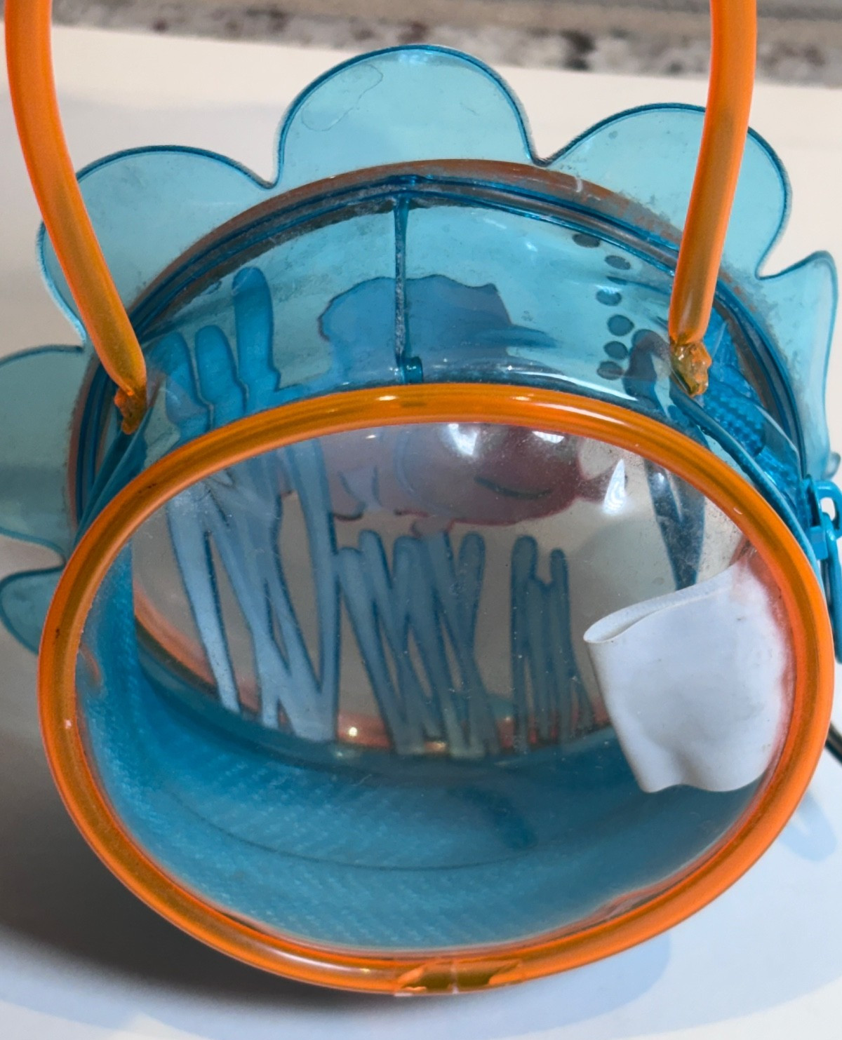 Disney Pixar Finding Nemo Clear Coin Purse Keychain Clip Flower Y2K Vintage RARE