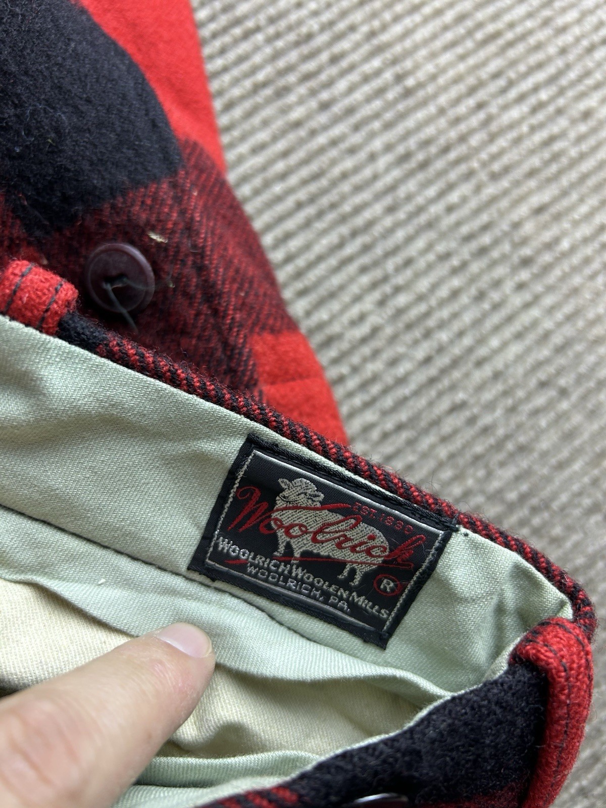 Vintage Woolrich Jacket Mens 40 Buffalo Plaid Mackinaw Wool Hunting & Pants NWT