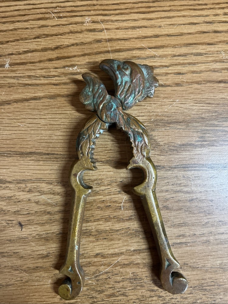 Vintage solid Metal Rooster chicken Nut Cracker, Bottle opener .