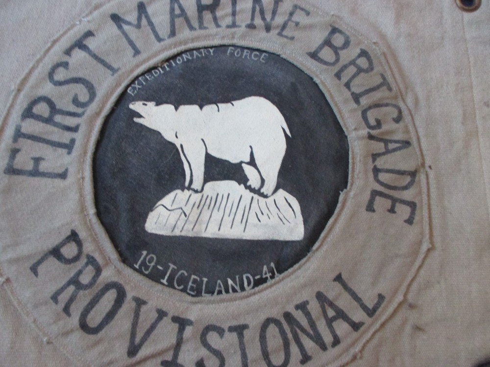 WWII USMC FIRST MARINE BRIGADE PROV.ISIONAL ICELAND 1941 FLAG