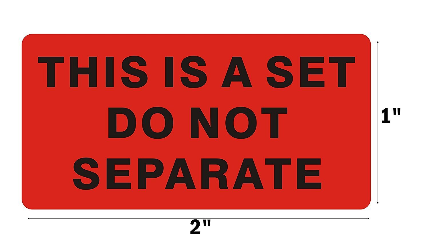 1" x 2" THIS IS A SET DO NOT SEPARATE Shipping Label Warning Sticker 2-160 Rolls