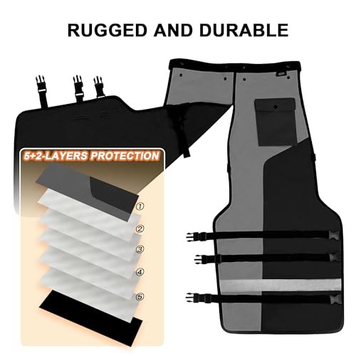 Chainsaw Chaps Apron Wrap for Men,Loggers Forest Workers Protective Black M