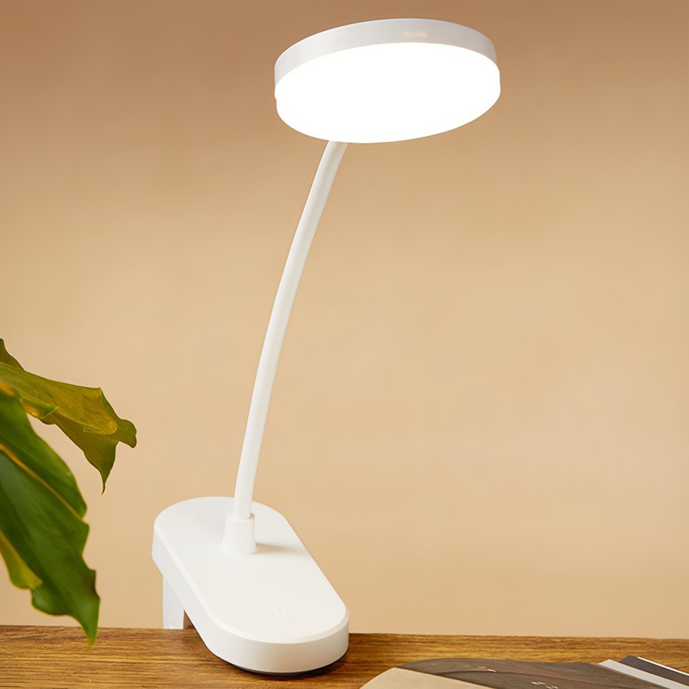 Dimmable LED Desk Light Touch Sensor Table Bedside Reading Lamp USB Rechargeable