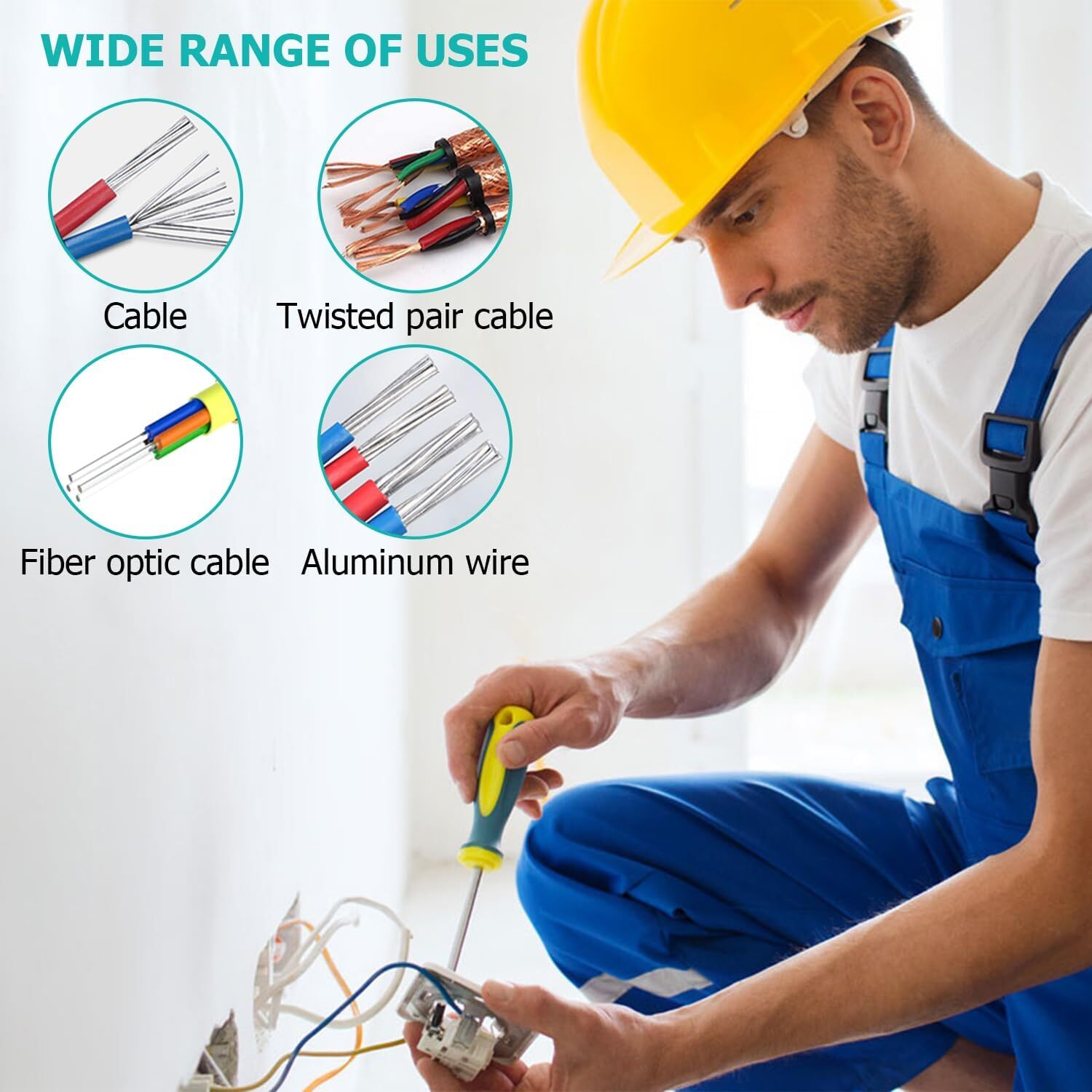 Maquina Para Pelar Cable Manual Taladro Alambre de Cobre 0.06 a 1" Pelacables