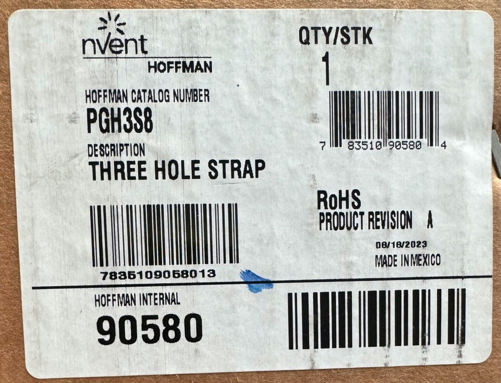 NVENT Hoffman PGH3S8 Three Hole Strap