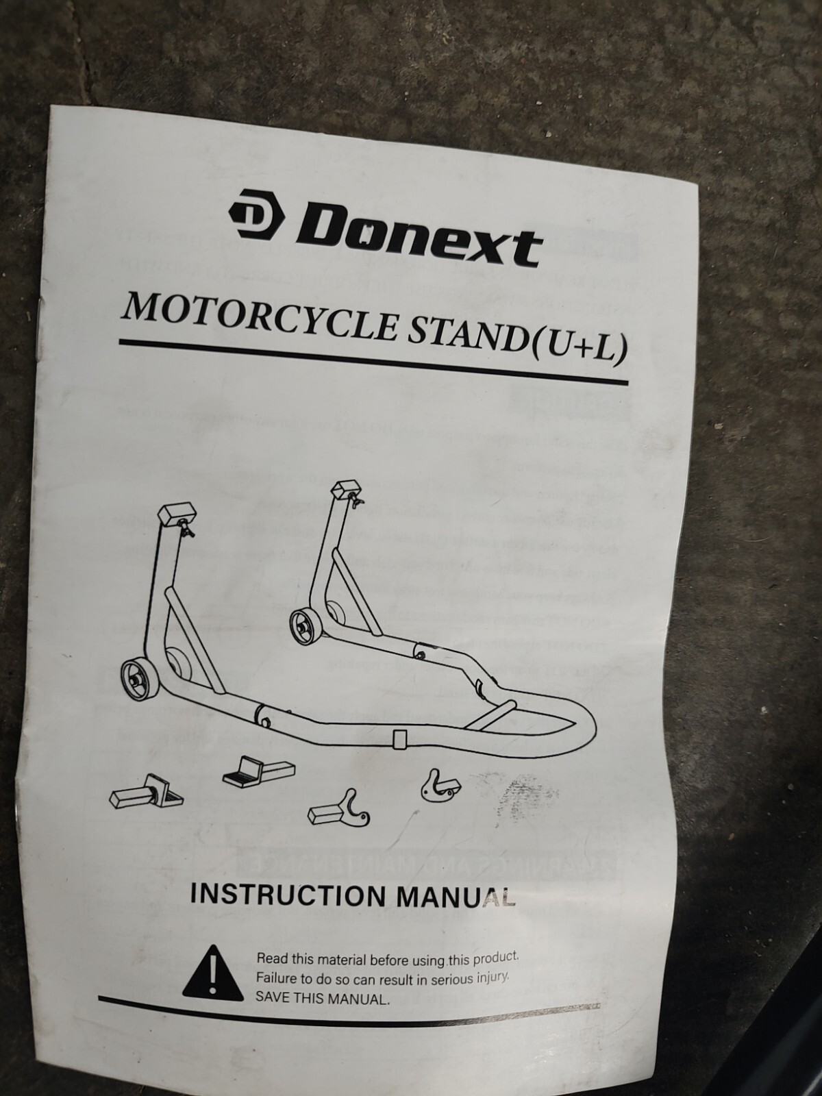 Donext Motorcycle Stand 850LB Sport Bike Rear Wheel Lift (U+L)
