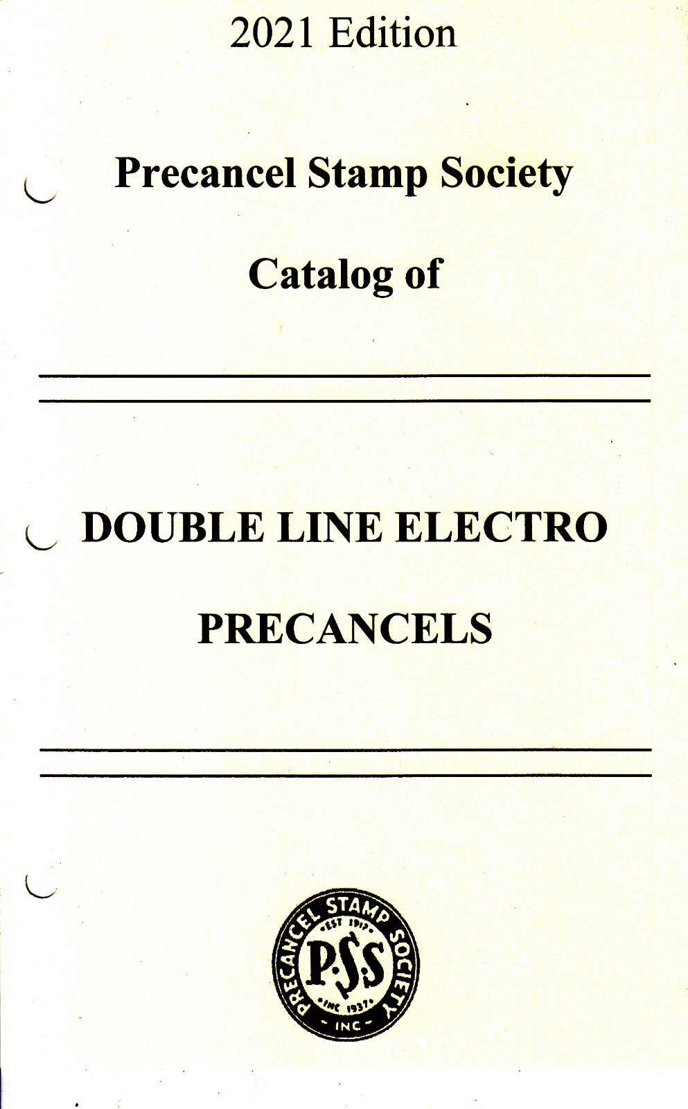 PSS Catalog of US Double Line Electro Precancels,  (2021) – NEW