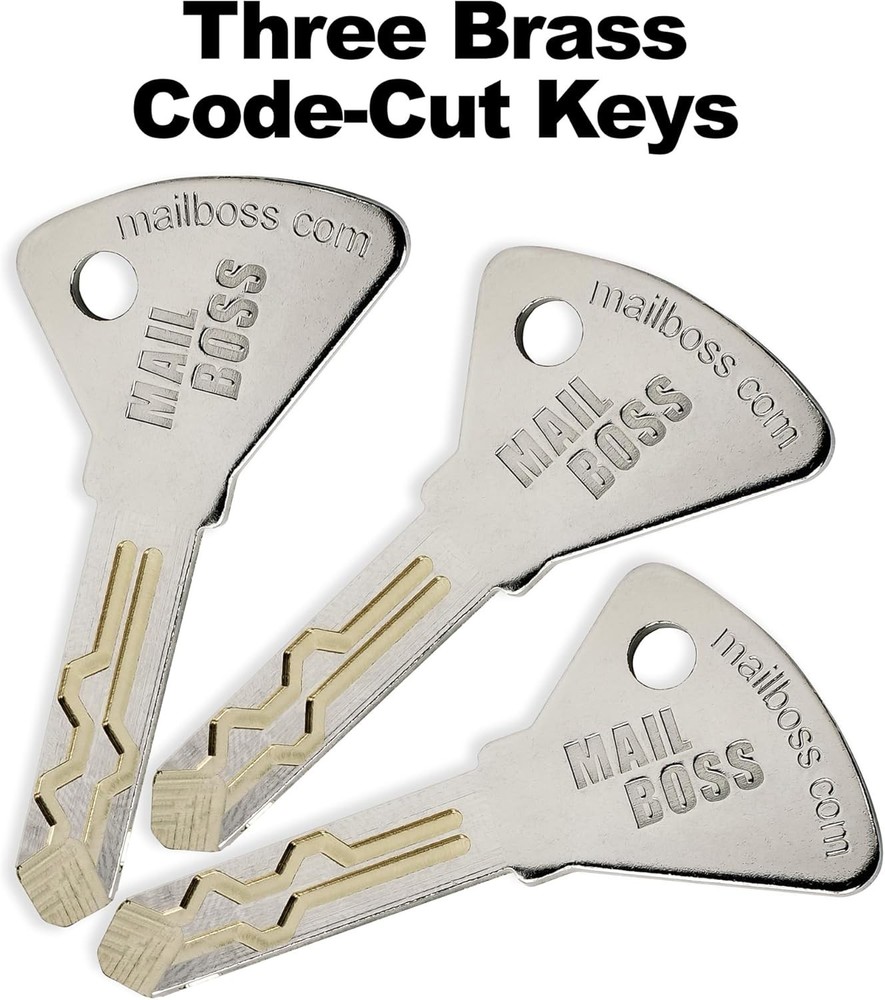 Locking Curbside Mailbox, Black Steel Construction