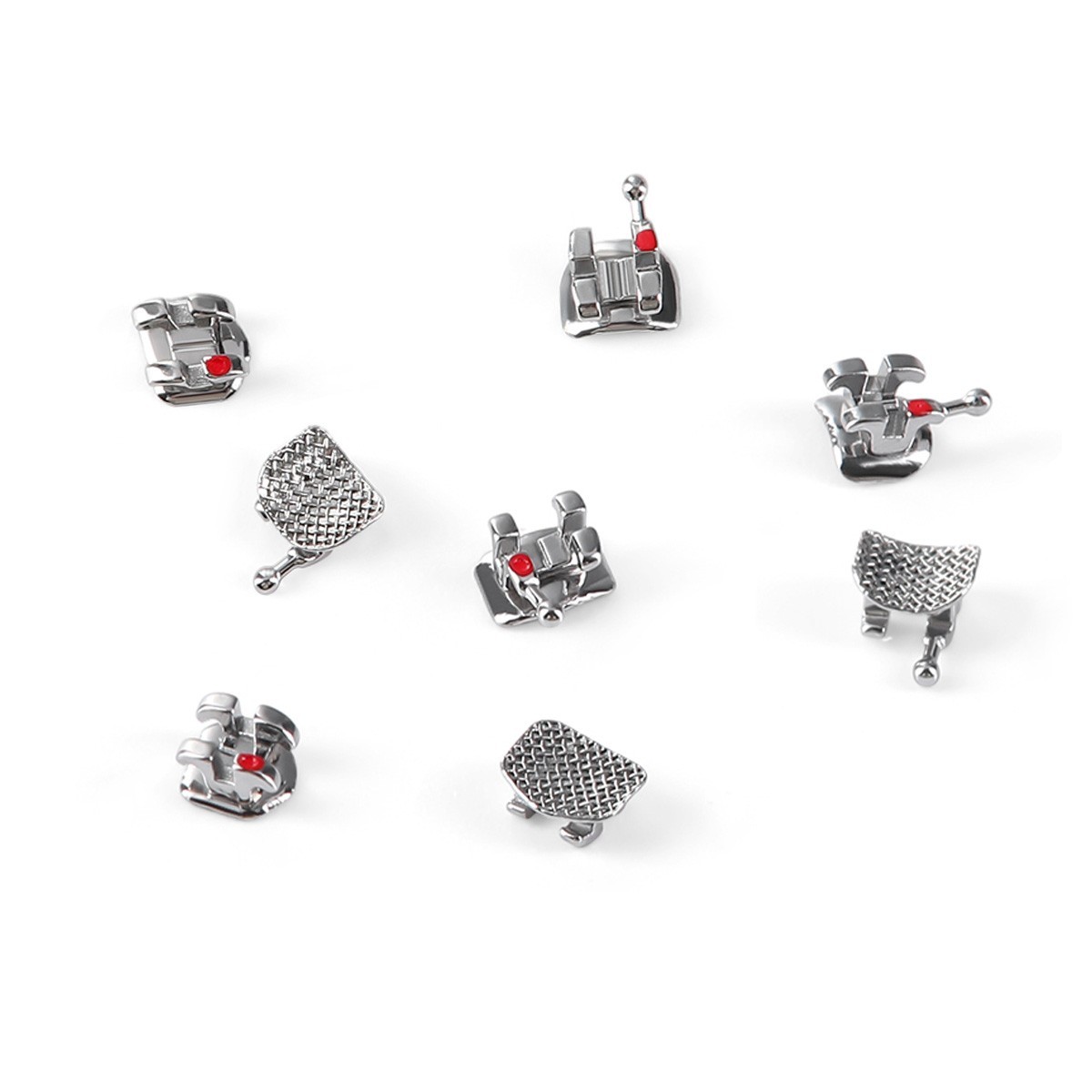 20pcs/pack Dental Orthodontic Brackets Braces Mesh Base Mini Roth 022 Hooks MIM