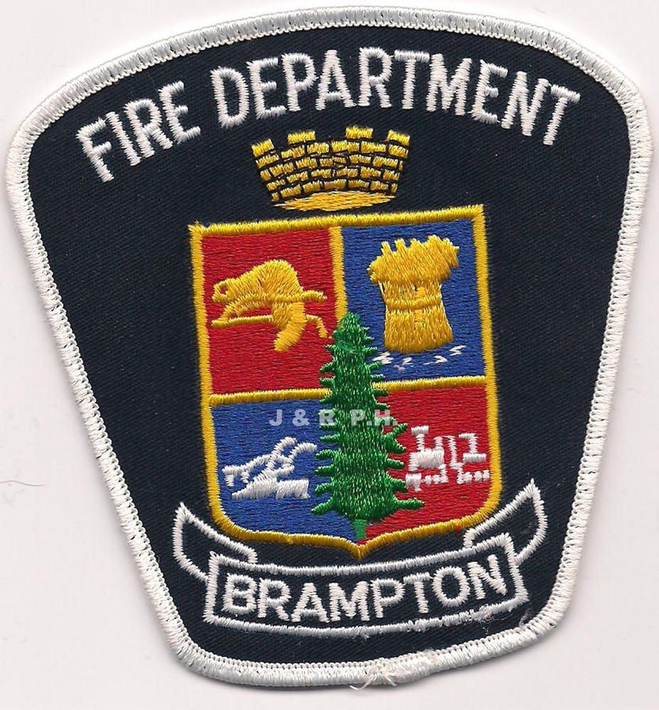 Brampton  Fire Dept., Ontario, Canada (4" x 4.25" size)  fire patch