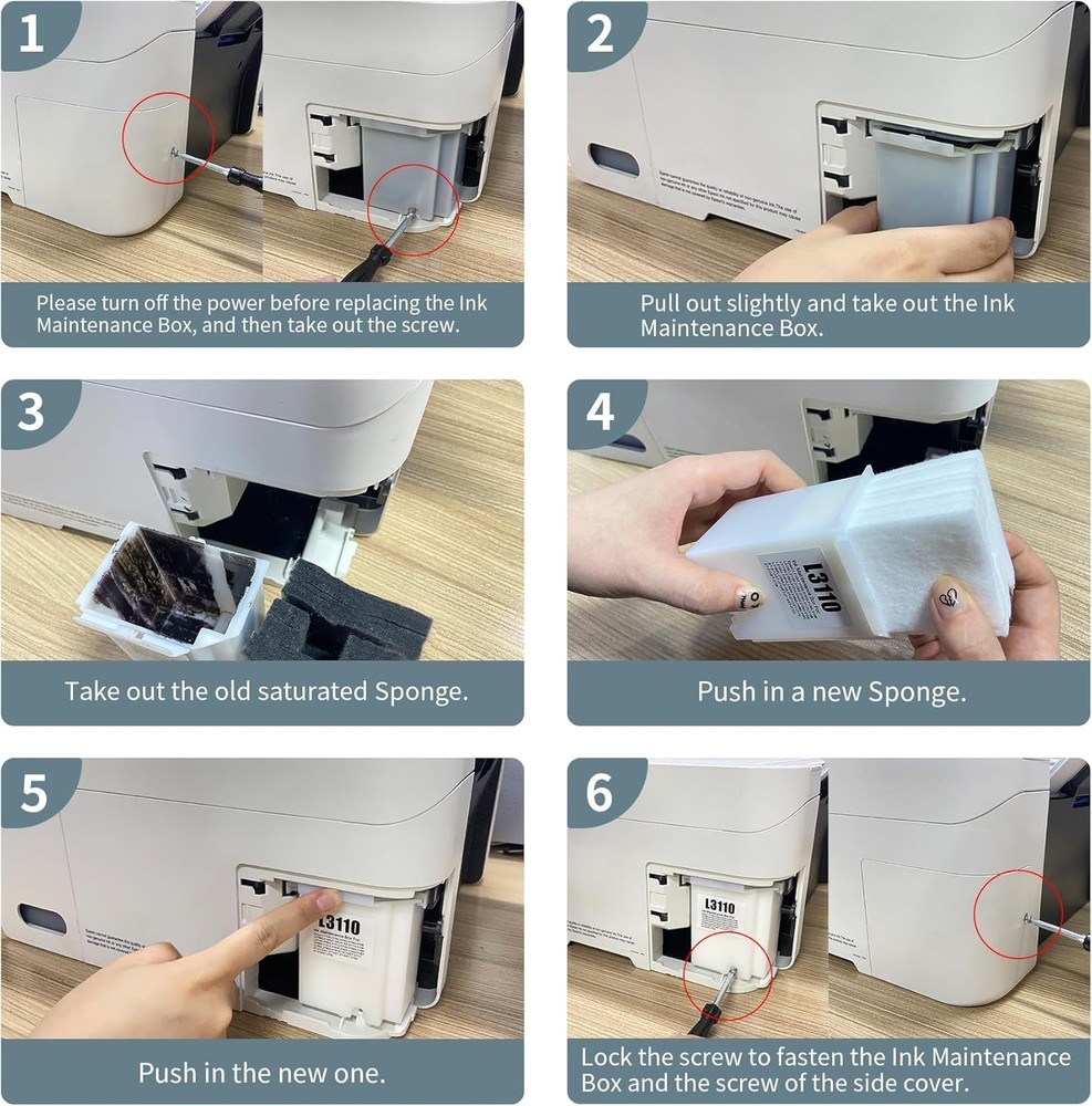 Ecotank Waste Ink Pad Replacement - Efficient High Yield Solution for Printers
