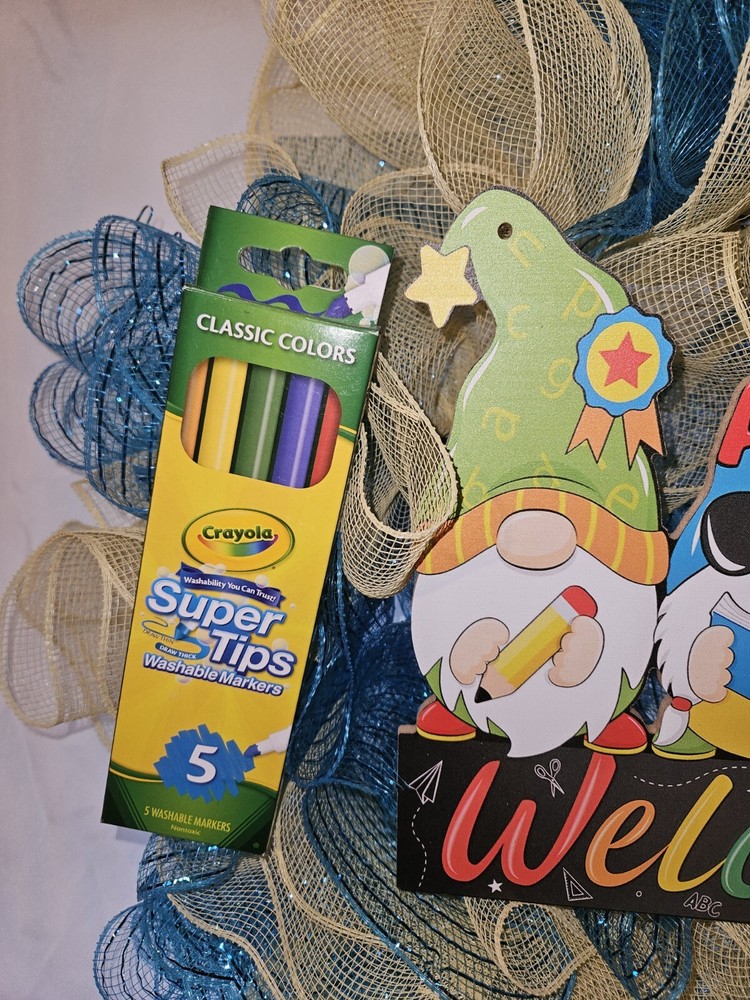 Gnome Welcome School Wreath